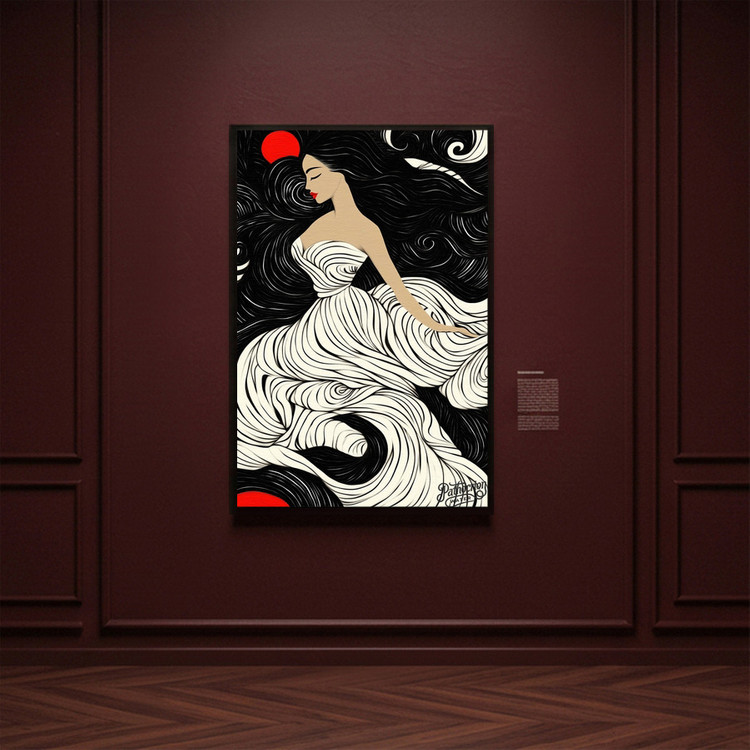 그림 액자 팝아트 인테리어소품 바람의 기억 여인그림 인물액자 모던 대형 아트포스터 거실 벽면 장식용 고급스러운 디자 이미지
