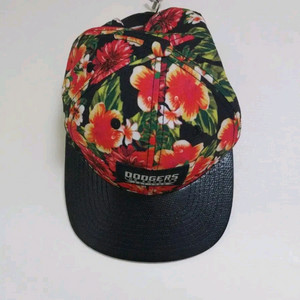 여성 MLB 플라워 프린트 스냅백 모자 이미지