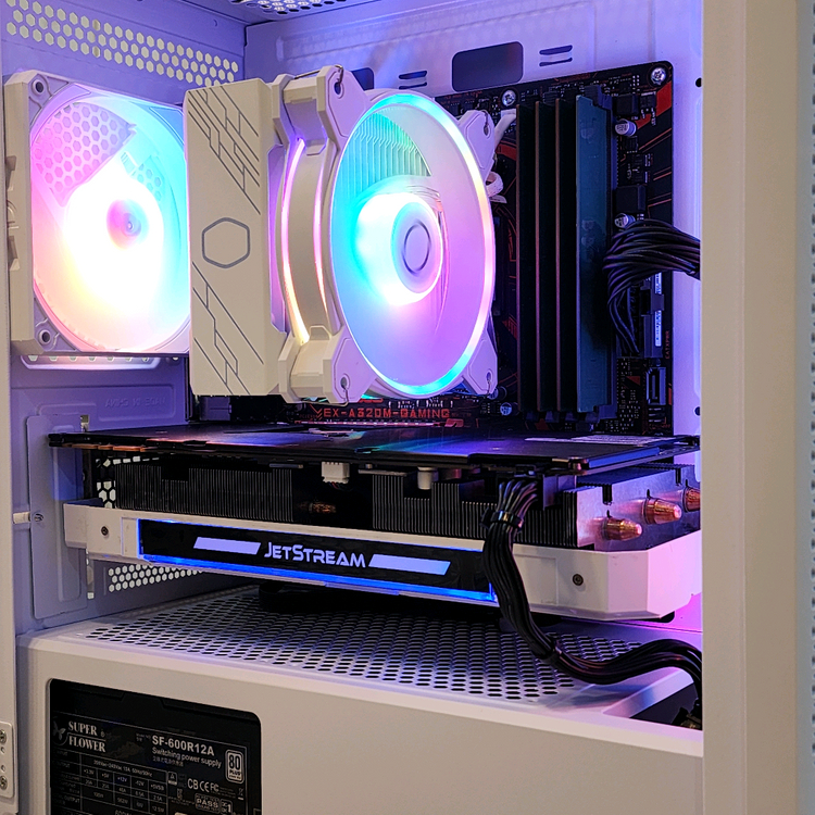 (S급)화이트 컴퓨터 본체 라이젠5-3500x/GTX1070*8GB/DDR4램16GB 이미지