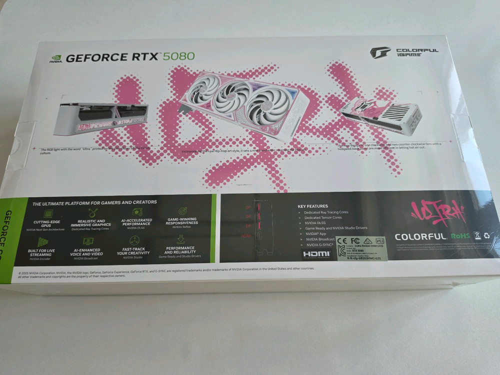 컬러풀 RTX 5080 울트라 화이트 16GB 그래픽카드 미개봉 이미지