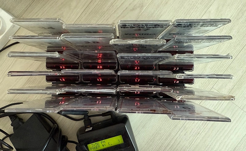 리텍 슬림 사각진동벨 시스템20개 SET 카페진동벨 이미지