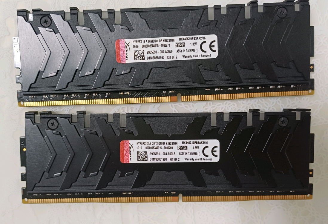 hyper x 삼성 b다이 ddr4 8gb x 2 16gb 판매합니다 8g 16g 이미지