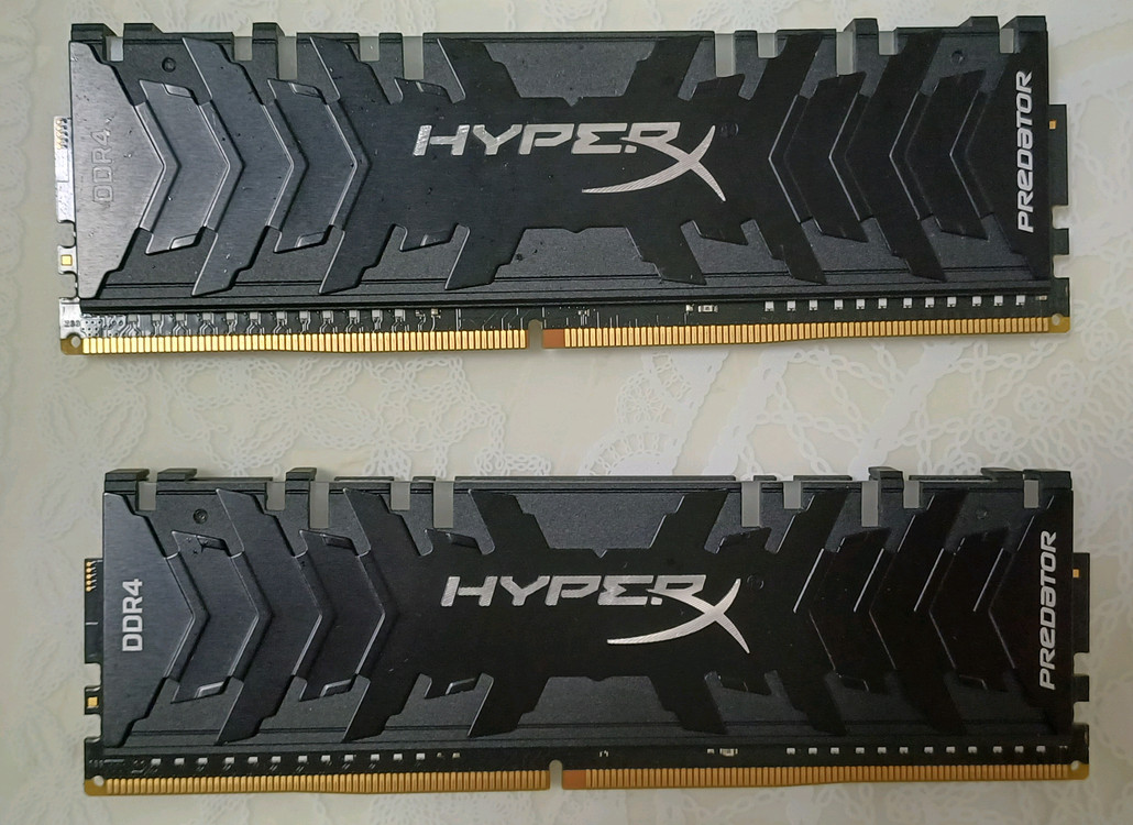 hyper x 삼성 b다이 ddr4 8gb x 2 16gb 판매합니다 8g 16g 이미지