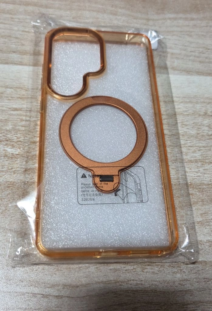 윰스모르 투명오렌지 젤리 스마트링 갤럭시S26울트라 케이스 새제품 이미지