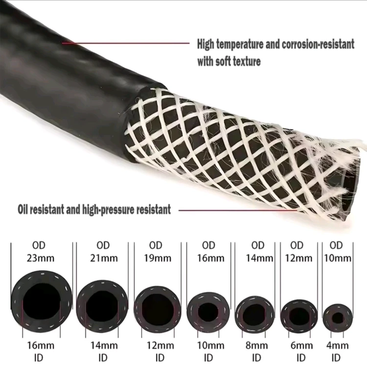 내유성 고무 호스 자동차 오토바이 오일 호스 12mm 이미지
