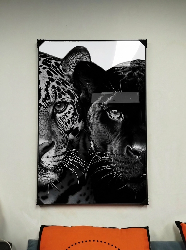 대형 그림 액자 인테리어소품 그림액자 표범그림 흑표범액자 벽걸이 인테리어 포인트 거실 카페 모던 아트 인테리어용품 이미지