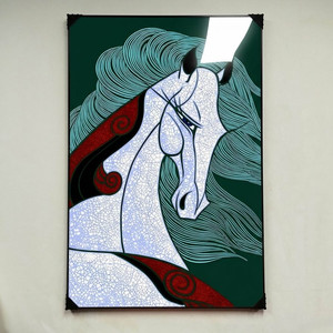 대형 그림 액자 인테리어소품 그림액자 말그림 말액자 거실 포인트 아트 인테리어벽걸이 장식용 모던 스타일 액자 선물용 이미지