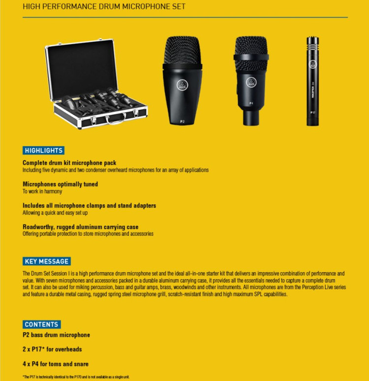 AKG DRUM SET SESSION 1 드럼마이크 세트 이미지