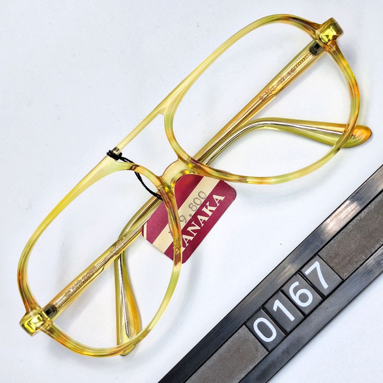 80s 이탈리아제 빈티지 데드스톡/HOYA 0152 투브릿지 안경테 52mm 뿔테 더블브릿지 클래식 레트로 아이웨어 이미지