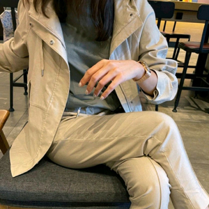 소윰 샴브레이 트래블 자켓 스몰 베이지 이미지