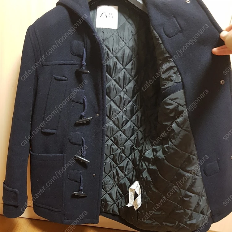 중고)ZARA 네이비 울 더플코트 S사이즈 이미지