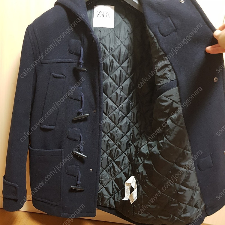 중고)ZARA 네이비 울 더플코트 S사이즈 이미지