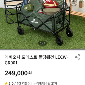 레비오사 포레스트 폴딩 웨건 LECW-GR001 새제품 팝니다. 이미지