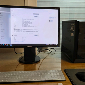 삼성전자 데스크탑(i7) + 22인치 모니터 + 무선마우스키보드 + 블루투스동글 + wifi동글 사무용 PC 팝니다 이미지