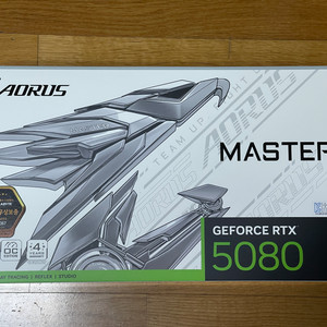 미개봉 새제품 기가바이트 RTX 5080 어로스마스터 화이트 AORUS MASTER ICE 그래픽카드 이미지