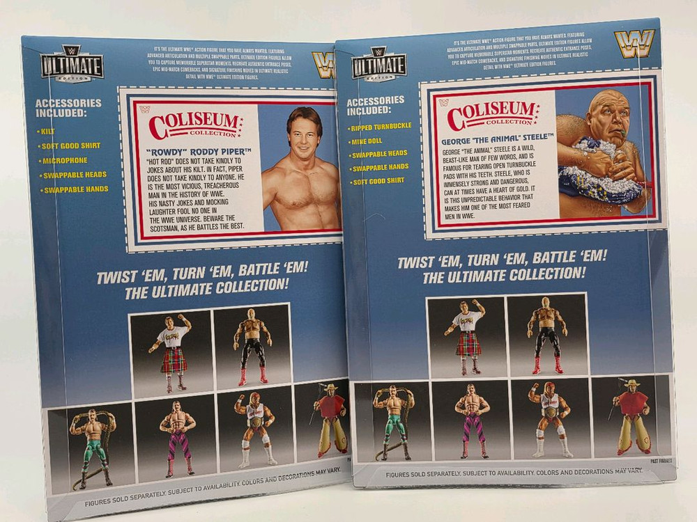 WWE 얼티밋 콜리세움 2팩 라우디 로디 파이퍼 & 디애니멀스틸 콜리세움 피규어 미개봉 이미지