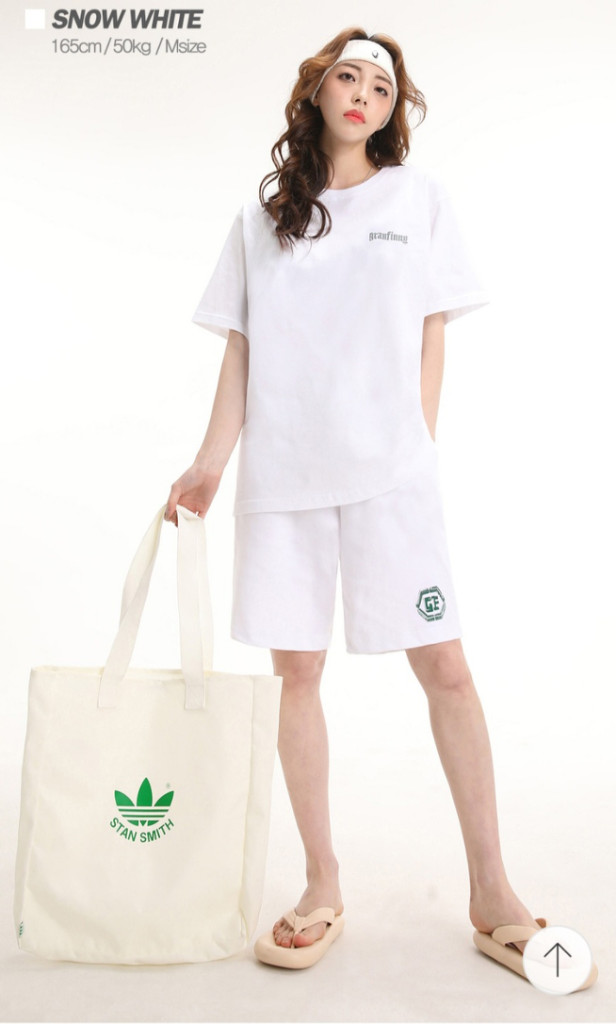 미사용 그랜피니 남녀공용 반팔티 트레이닝바지 SET 이미지