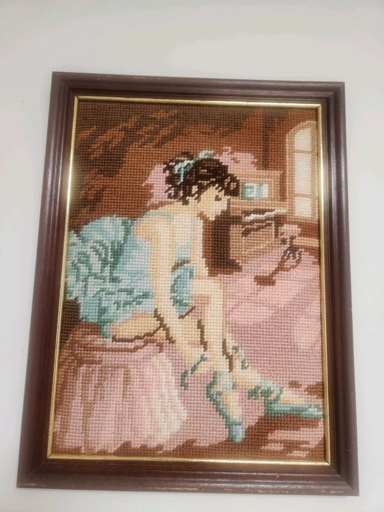 앤틱 발레리나 니들 원목액자 이미지