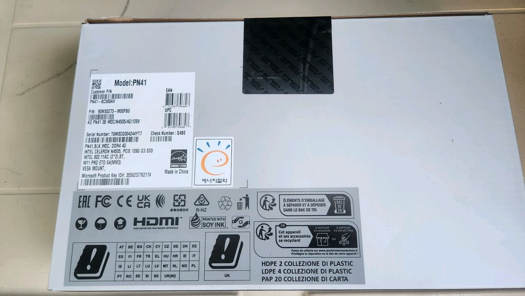 asus 미니pc win11 ssd128gb 미개봉 새상품 이미지