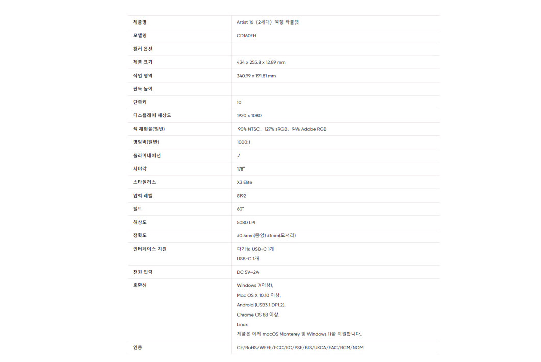 액정 타블렛 이미지