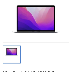 맥북에어 M1 A2337(8GB/256GB_스페이스그레이) 이미지