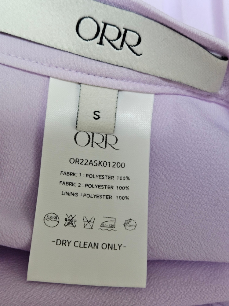 오르 ORR 쉬폰 플리츠 스커트 S사이즈 이미지