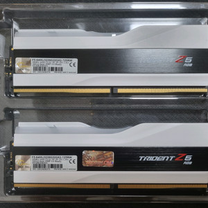 지스킬 트라이던트 DDR5 64GB 32GB 2장 6400MHz CL32 화이트 서린 정품 램 이미지