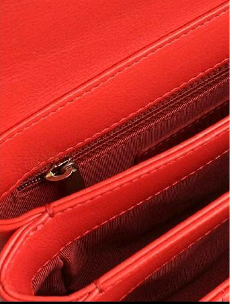 Chanel Red Chain Bag 정품금장 코랄레드 토트 숄더백 MMN - S 급 까짐 스크레지 없음CHANEL 이미지