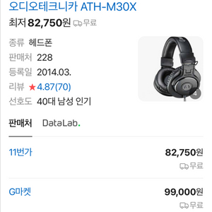 모니터링 헤드폰 이미지