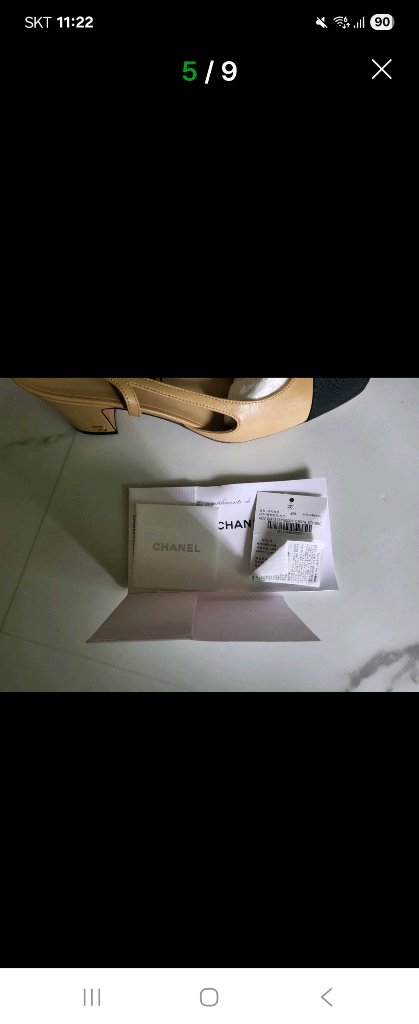 샤넬투톤 슬링백 힐(37.5사이즈) 이미지