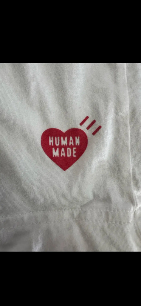 휴먼메이드 하단 스몰 하트 프린팅 베이직 반팔 티셔츠 L ~ XL 이미지