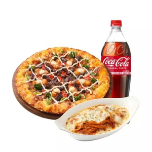 피자헛) BBQ 스테이크 뇨끼 체다골드 엣지 L+ 리치치즈파스타+콜라 1.25L 이미지