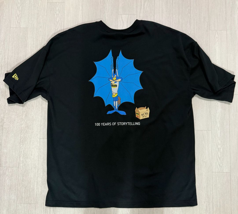 [XL] 뉴에라 워너브라더스 100주년 배트맨 티셔츠 블랙 이미지