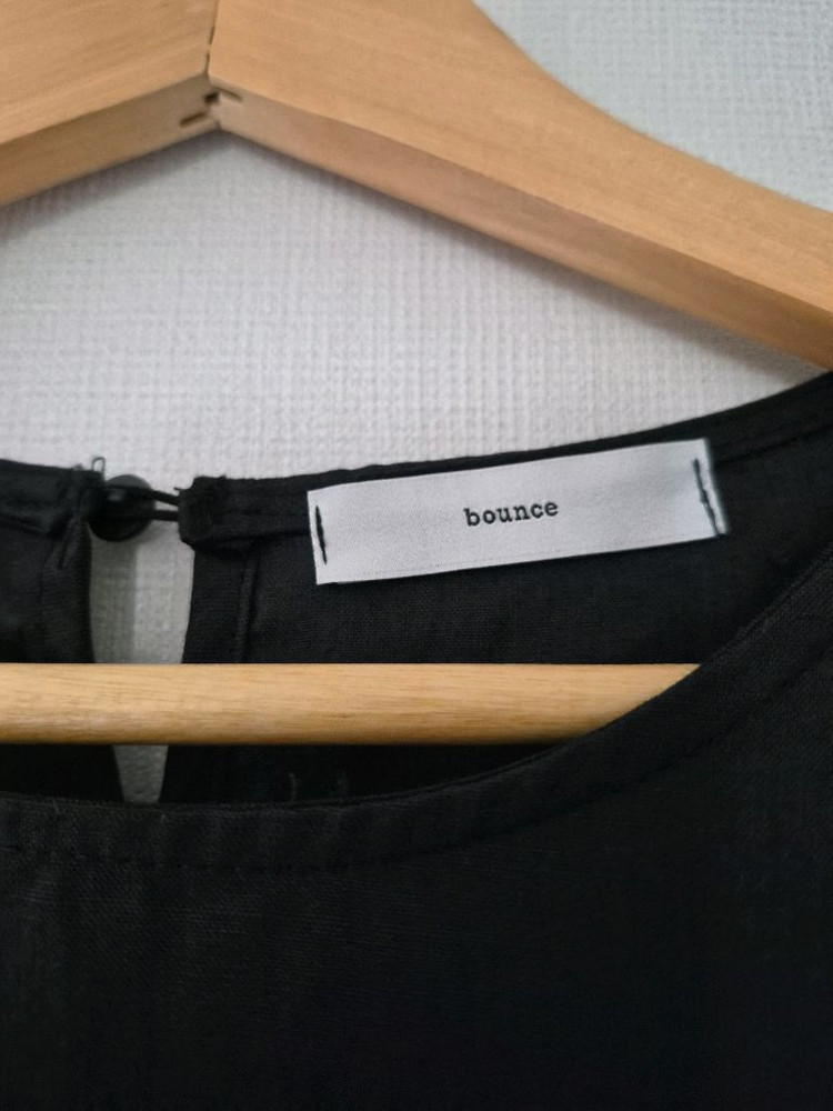 린넨 블랙 민소매 롱원피스 이미지