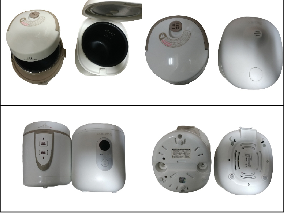 미니 밥솥 루베크 RU-RC101W, 쿠쿠 CR-0255MW, 대웅모닝컴 DWM-C01M, 에브리빙 전기 그릴 이미지
