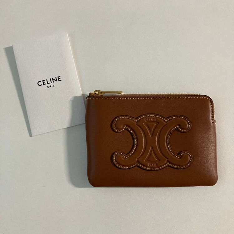 셀린느 CELINE 카드지갑 퀴르 트리옹프 동전 & 카드 파우치 이미지