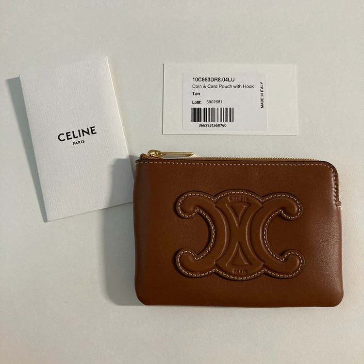 셀린느 CELINE 카드지갑 퀴르 트리옹프 동전 & 카드 파우치 이미지