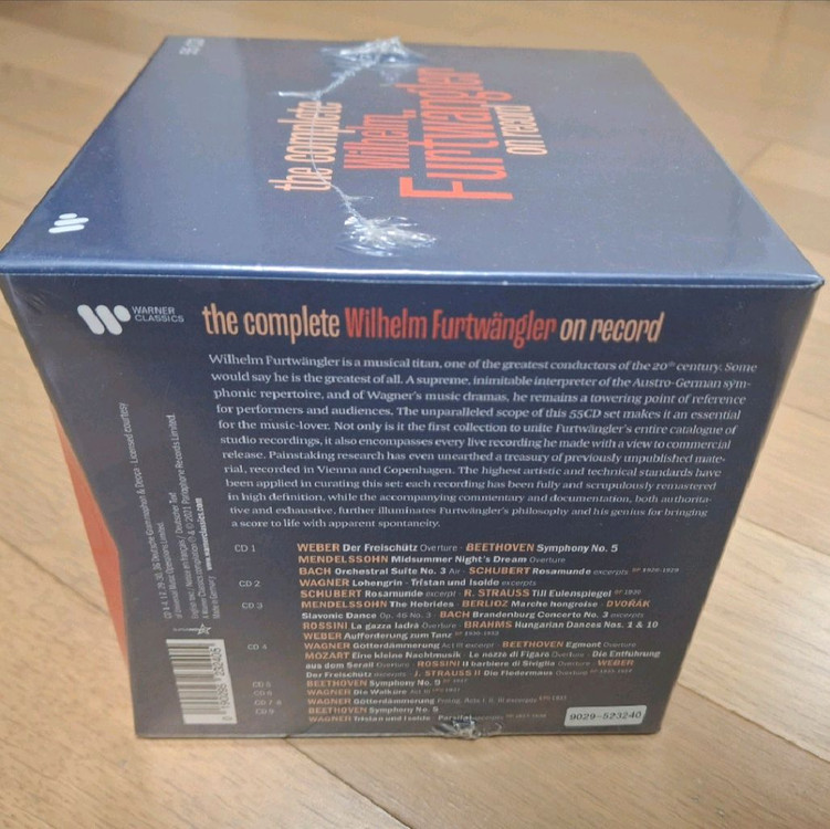 (미개봉 품절반)위대한 거장 W.푸르트벵글러 최신리마스터링 55CD 전집(택포) 이미지