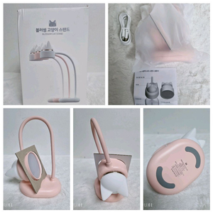 블러썸 고양이 스탠드 LED 조명 핑크 (새상품) 이미지