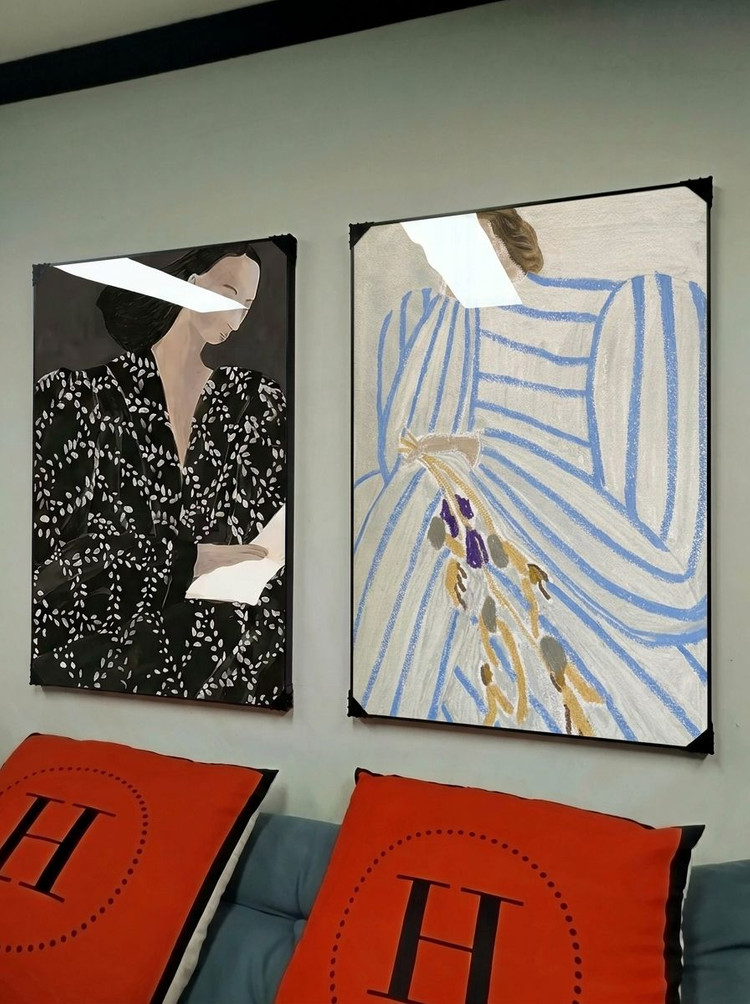 (새상품) 그림 액자 인테리어소품 그림액자 여인그림 인물액자 모던하고 감각적인 거실 홈스타일링 벽걸이 장식용 대형 이미지