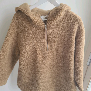 H&M 에이치앤엠 여성 오버사이즈 뽀글이 후드티 집업 플리스 기모 루즈핏 티셔츠 / 자라 에잇세컨즈 갭 헤지스 이미지
