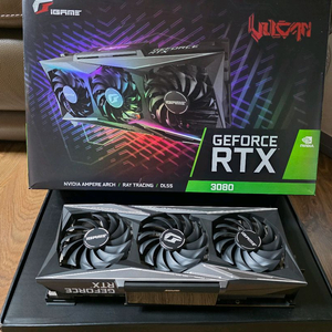 컬러풀 igame RTX 3080 불칸 그래픽카드 이미지