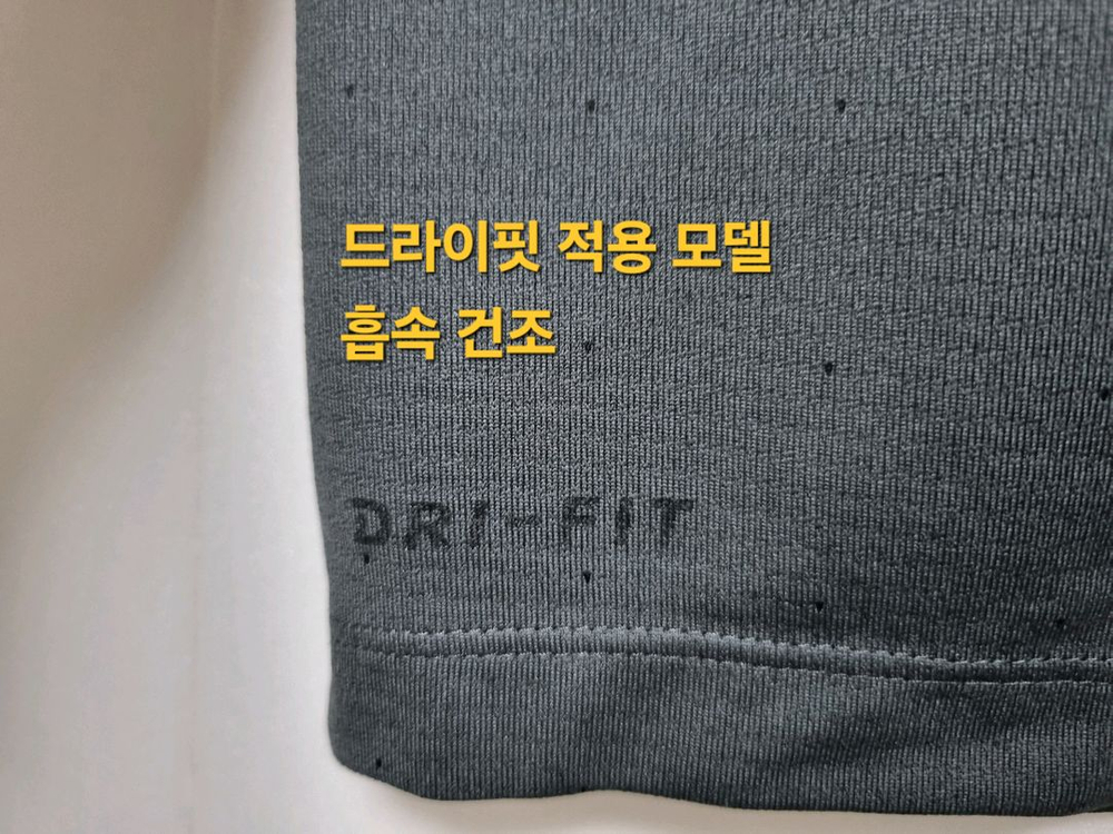 남성 나이키 골프 다크 그레이 기능성 반팔 카라 티 티셔츠 여름 골프복 이미지