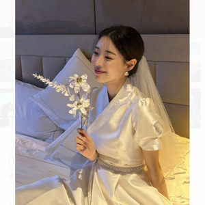 케이드레스 백색지 순수 m 돌잔치 웨딩 한복 원피스 이미지