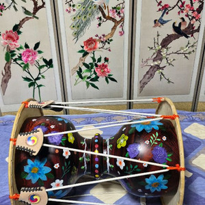 고고 장구 (1자7치) 꽃그림 장구 이미지