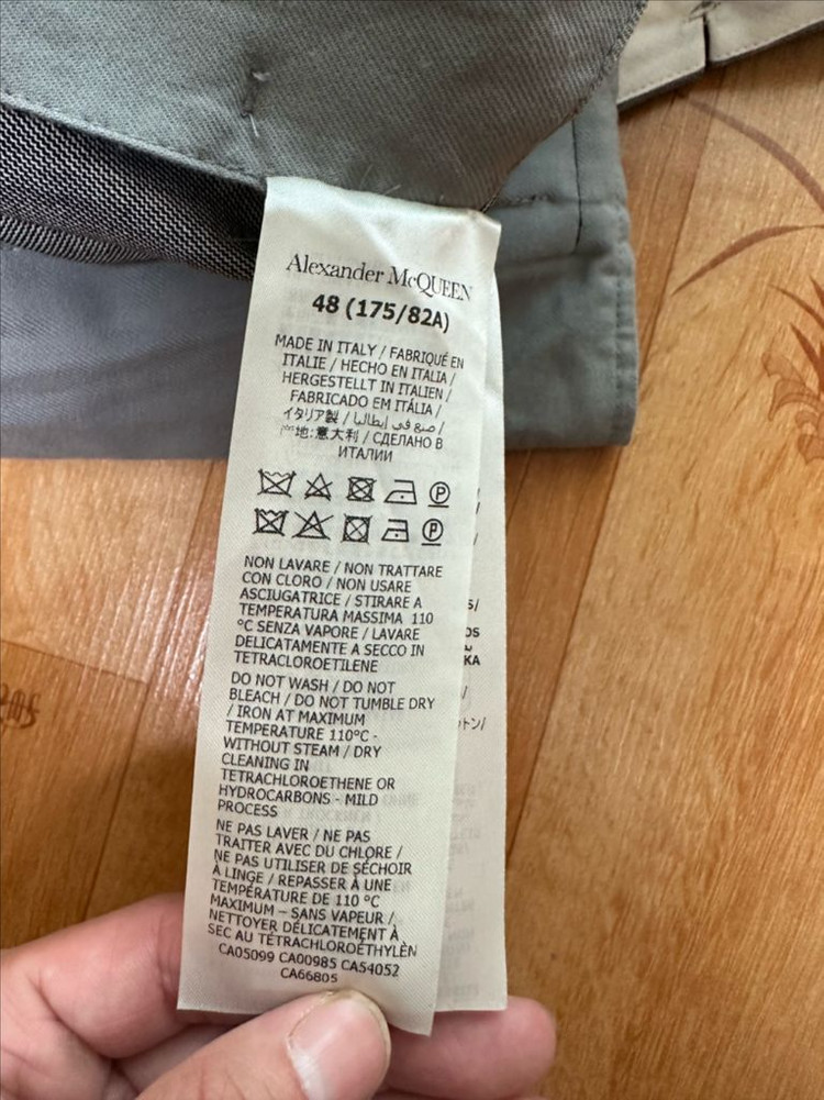 알렉산더 맥퀸 수트 미드그레이 사이즈48 이미지