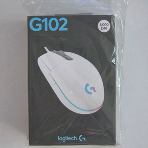 로지텍 G102 게이밍 마우스 화이트 새상품 이미지