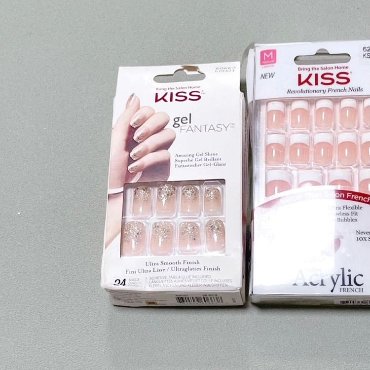 *반택포* KISS 젤 판타스틱 심플 아크릴 네일팁 네일스티커 이미지