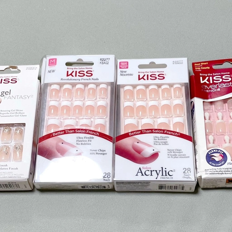 *반택포* KISS 젤 판타스틱 심플 아크릴 네일팁 네일스티커 이미지