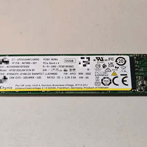 SK하이닉스 PC801 512GB(P41 OEM, PM9A1 동급, 990 PRO SN850X 대체재) 이미지